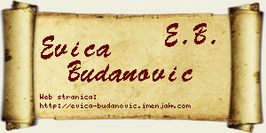 Evica Budanović vizit kartica